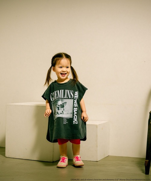 LOWRYS FARM（ローリーズファーム）の「グレムリンノースリーブ　 498648（Tシャツ/カットソー・キッズ・チャコールグレー/オフホワイト・110cm/150cm/140cm/130cm/120cm）」の7枚目の写真