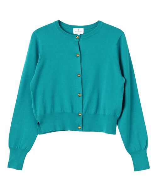 LANVIN en Bleu(ランバンオンブルー)の「メタルボタンベーシックカーディガン(ニット/セーター・レディース・オフホワイト/ブラック/オレンジ/ブラウン/ブルー・38)」の4枚目の写真