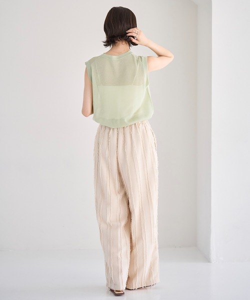 meilmada(メイルマダ)の「フリンジジャガードイージーパンツ(その他パンツ・レディース・アイボリー/ブラック・MEDIUM/SMALL)」の18枚目の写真