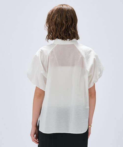 cloenc(クロエンス)の「【手洗い可】シアーローンフリルブラウス(シャツ/ブラウス・レディース・ホワイト/ライトブルー/ブラック・02)」の7枚目の写真