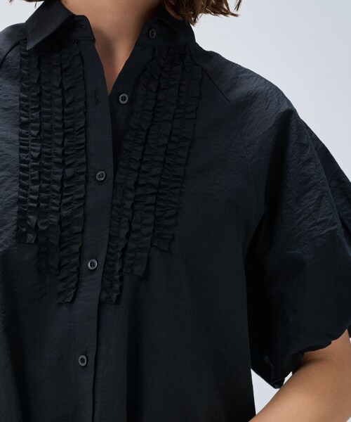 cloenc(クロエンス)の「【手洗い可】シアーローンフリルブラウス(シャツ/ブラウス・レディース・ホワイト/ライトブルー/ブラック・02)」の20枚目の写真