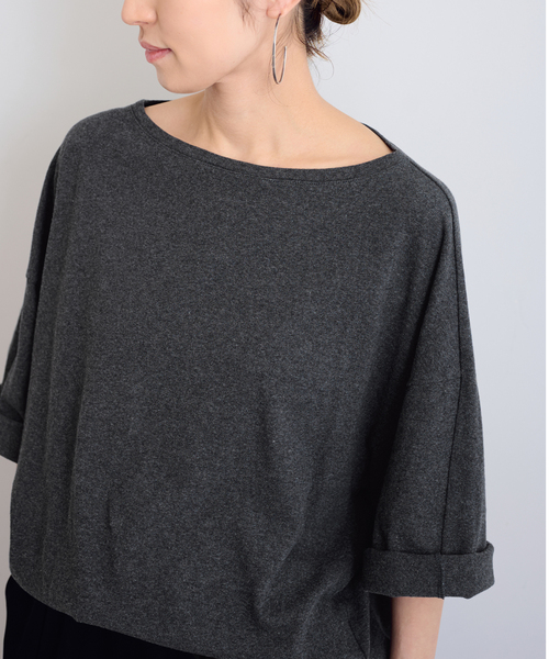 FRAMeWORK(フレームワーク)の「トップニュアンスTee(Tシャツ/カットソー・レディース・チャコールグレー/ベージュ・FREE)」の16枚目の写真