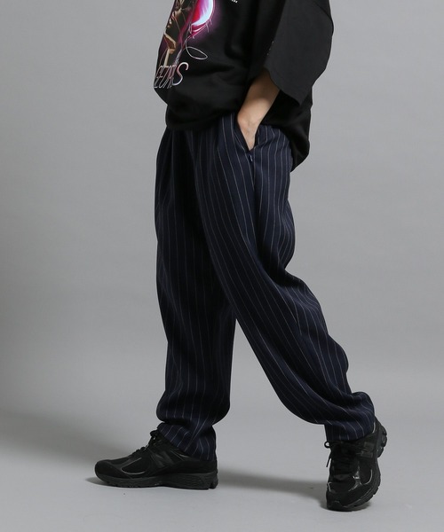 GEORGE'S(ジョージズ)の「ストライプテーパードパンツ(その他パンツ・メンズ・チャコールグレー/ネイビー・MEDIUM/LARGE)」の14枚目の写真
