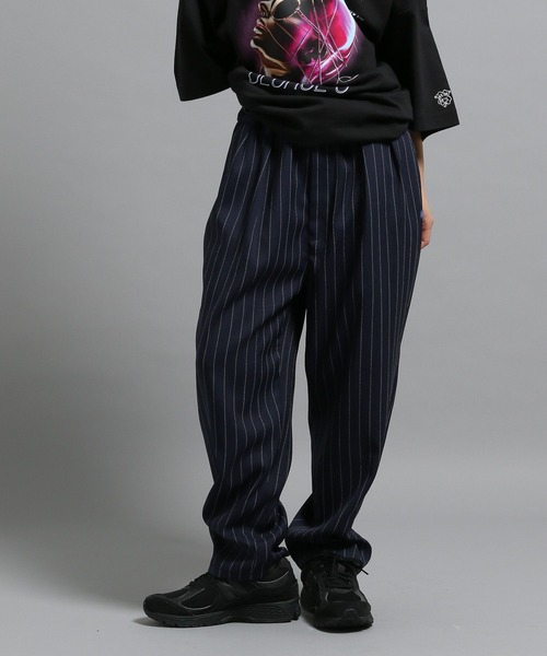 GEORGE'S(ジョージズ)の「ストライプテーパードパンツ(その他パンツ・メンズ・チャコールグレー/ネイビー・MEDIUM/LARGE)」の10枚目の写真