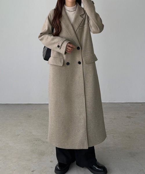セール】ダブルボタンロングチェスターコート（チェスターコート