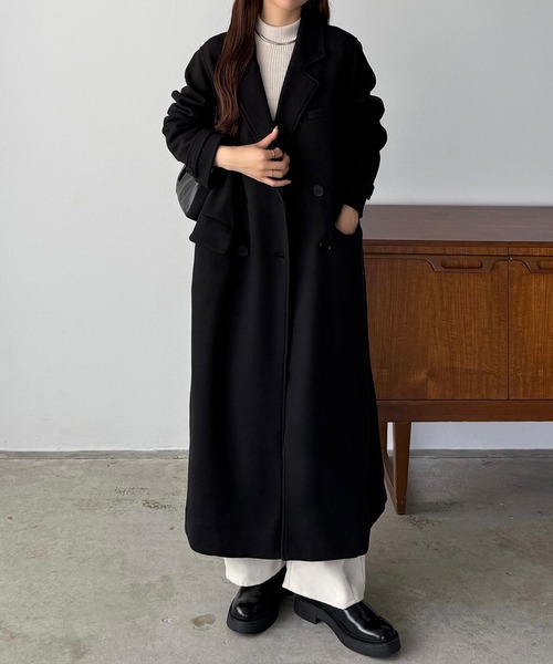 セール】ダブルボタンロングチェスターコート（チェスターコート