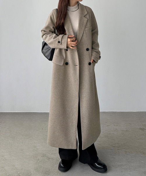 セール】ダブルボタンロングチェスターコート（チェスターコート