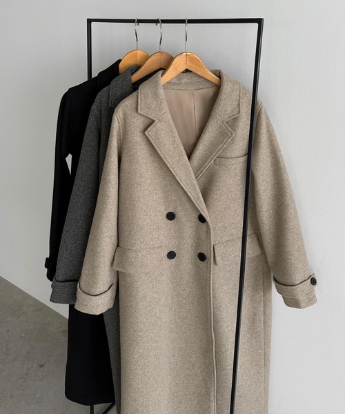 セール】ダブルボタンロングチェスターコート（チェスターコート