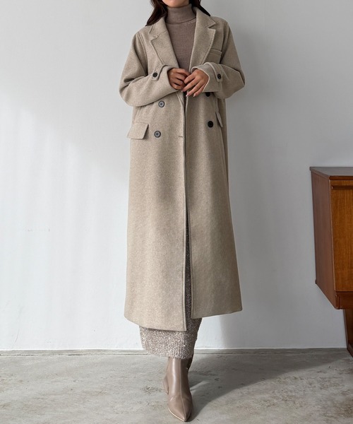 セール】ダブルボタンロングチェスターコート（チェスターコート