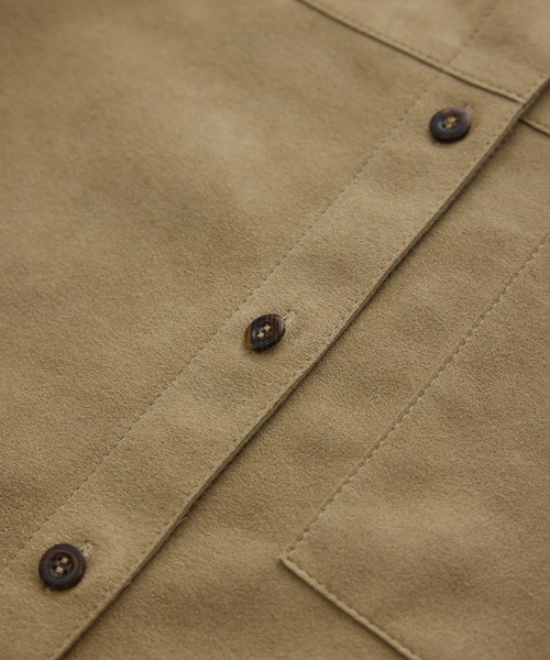 SALON adam et rope'（サロン アダム エ ロペ）の「Ultrasuede(R)オーバーシャツ / セットアップ対応（シャツ/ブラウス・レディース・ベージュ/ブラウン・FREE）」の21枚目の写真