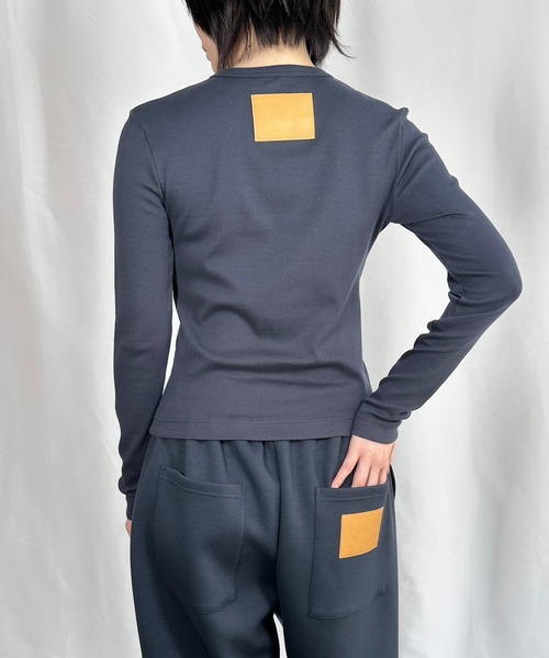 G.V.G.V.(ジーヴィージーヴィー)の「RIB L/S TEE(Tシャツ/カットソー・レディース・ブラウン/ネイビー・ONE SIZE)」の1枚目の写真