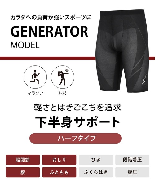 スポーツタイツ ひざ上丈 全面メッシュ素材（レギンス/スパッツ）｜CW
