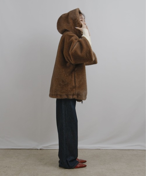 リミュ エコファーブルゾン エコミンクファーフーディーブルゾン（ブルゾン）｜Palm Riche