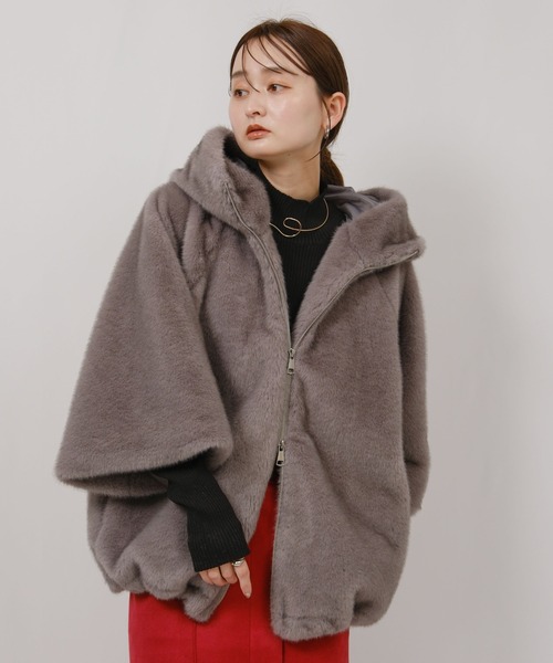 エコミンクファーフーディーブルゾン Palm Riche│Eimee Law & LHELBIE