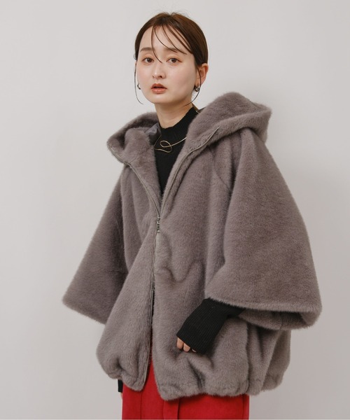 エコミンクファーフーディーブルゾン Palm Riche│Eimee Law & LHELBIE