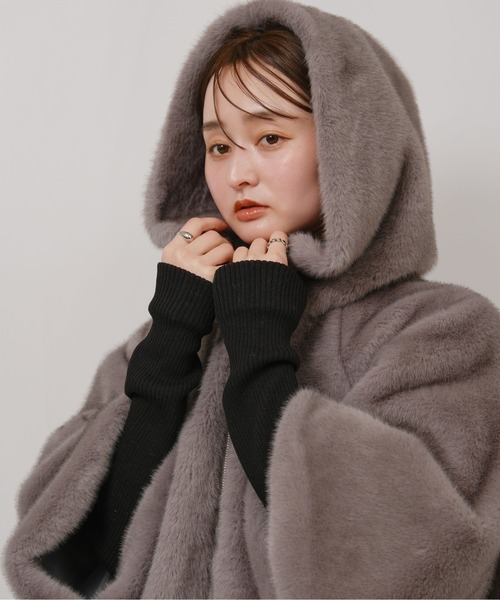 エコミンクファーフーディーブルゾン Palm Riche│Eimee Law & LHELBIE