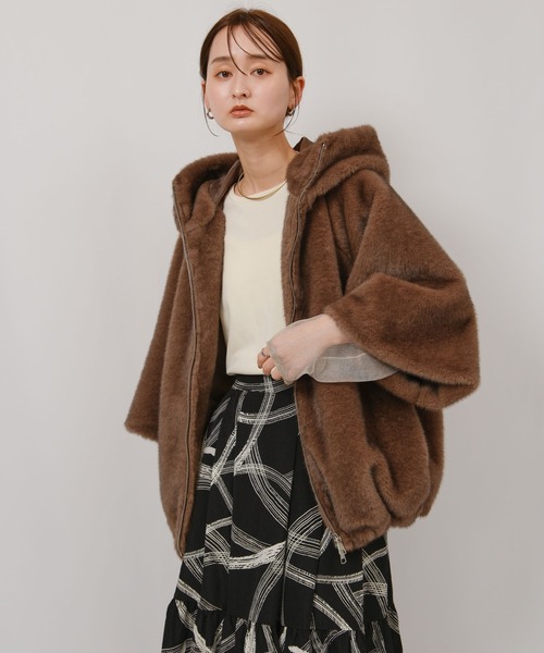 エコミンクファーフーディーブルゾン Palm Riche│Eimee Law & LHELBIE