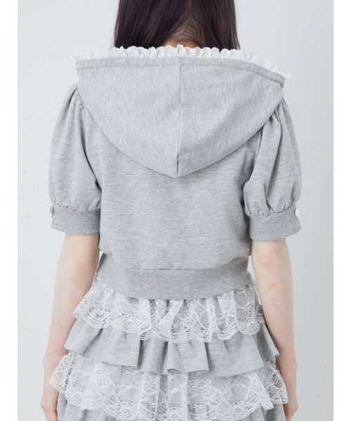 Ank Rouge（アンクルージュ）の「天使のPK（パーカー・レディース・グレー/ブラック/ピンク・M）」の4枚目の写真