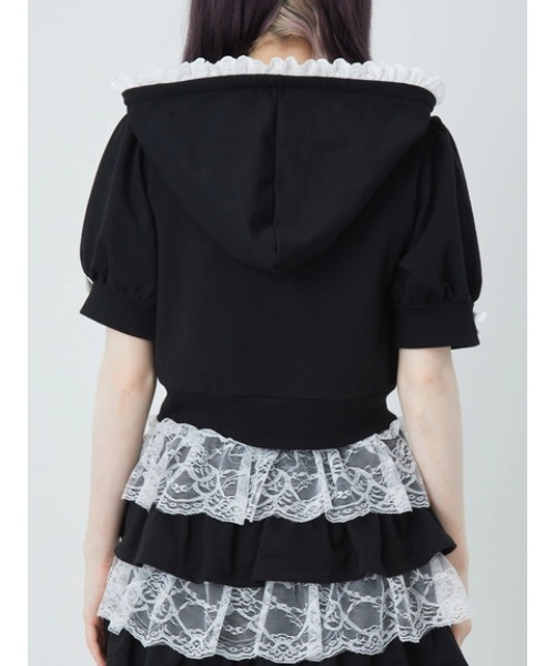 Ank Rouge（アンクルージュ）の「天使のPK（パーカー・レディース・グレー/ブラック/ピンク・M）」の7枚目の写真