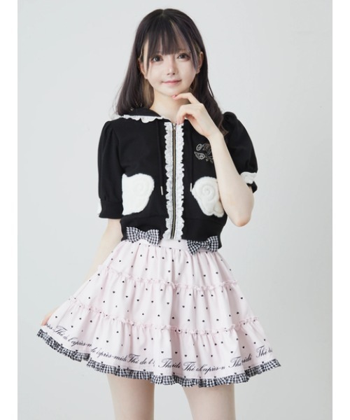 Ank Rouge（アンクルージュ）の「天使のPK（パーカー・レディース・グレー/ブラック/ピンク・M）」の8枚目の写真