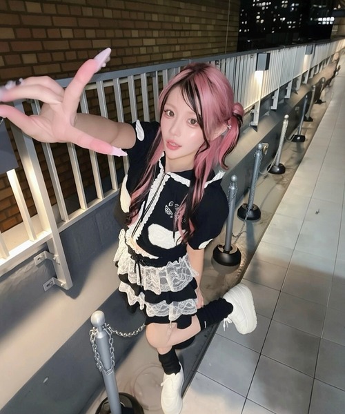 Ank Rouge(アンクルージュ)の「天使のPK(パーカー・レディース・グレー/ブラック/ピンク・M)」の21枚目の写真