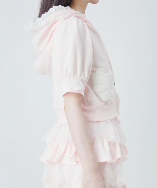 Ank Rouge(アンクルージュ)の「天使のPK(パーカー・レディース・グレー/ブラック/ピンク・M)」の9枚目の写真