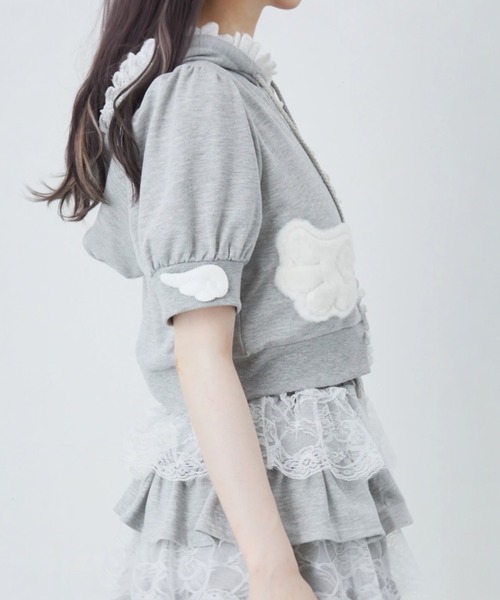 Ank Rouge(アンクルージュ)の「天使のPK(パーカー・レディース・グレー/ブラック/ピンク・M)」の13枚目の写真