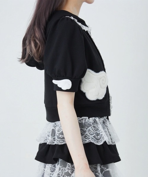 Ank Rouge(アンクルージュ)の「天使のPK(パーカー・レディース・グレー/ブラック/ピンク・M)」の12枚目の写真