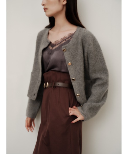 フォックスウールニットジャケット（カーディガン/ボレロ）｜FRAY I.D