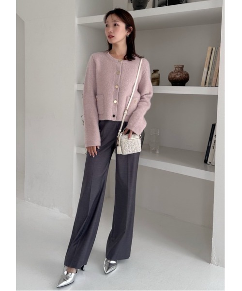 FRAY I.D 秋冬 フォックスウールニット 羽織 カーディガン ジャケット フォックスウールニットジャケット（カーディガン/ボレロ）｜FRAY I.D