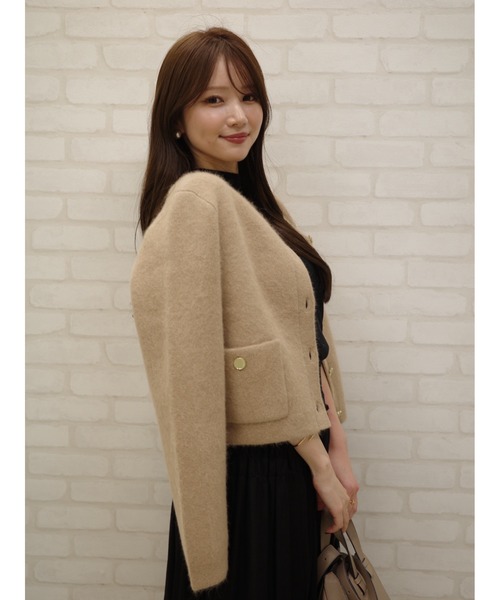 フォックスウールニットジャケット（カーディガン/ボレロ）｜FRAY I.D