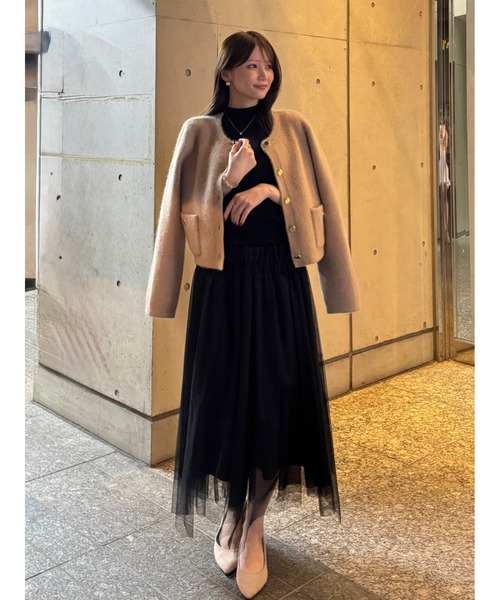 セール】フォックスウールニットジャケット（カーディガン/ボレロ