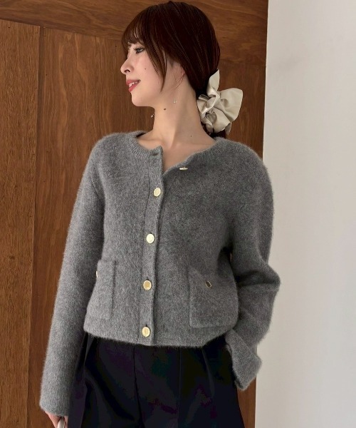 FRAY I.D（フレイアイディー）の「フォックスウールニットジャケット