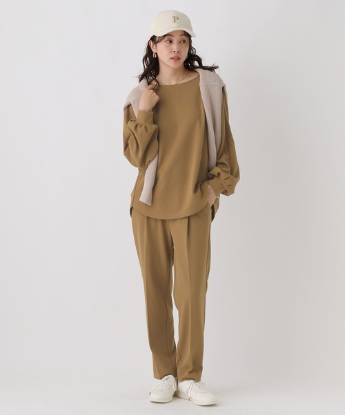 Elura（エルーラ）の「≪イージーケア≫サマ見えリラクシーテーパ－ド〈低身長サイズあり〉/582758（その他パンツ・レディース・ダークブラウン/キャメル/オフホワイト/ブラック/チャコールグレー/ライトブルー・MEDIUM/LARGE/FREE(S)）」の20枚目の写真