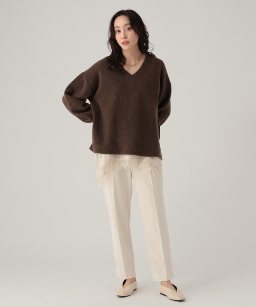 Elura（エルーラ）の「≪イージーケア≫サマ見えリラクシーテーパ－ド〈低身長サイズあり〉/582758（その他パンツ・レディース・ダークブラウン/キャメル/オフホワイト/ブラック/チャコールグレー/ライトブルー・MEDIUM/LARGE/FREE(S)）」の22枚目の写真