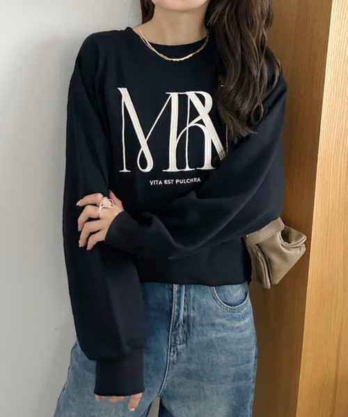 Ada.（エイダ）の「立体イニシャルロゴ スウェットプルオーバー（スウェット・レディース・ボルドー/オートミール/ブラック・FREE）」の21枚目の写真