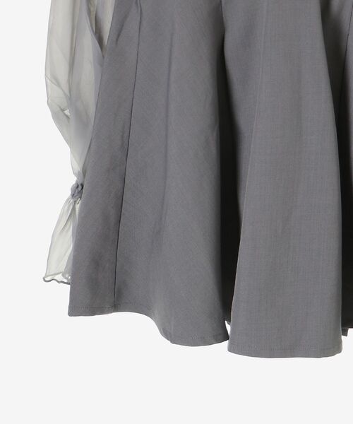 MAJESTIC LEGON(マジェスティックレゴン)の「袖異素材ミニワンピース(ワンピース・レディース・グレー/アイボリー/ブラック・MEDIUM)」の13枚目の写真