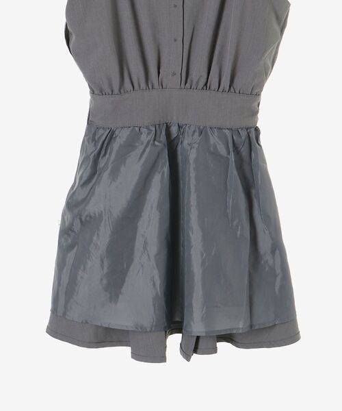 MAJESTIC LEGON(マジェスティックレゴン)の「袖異素材ミニワンピース(ワンピース・レディース・グレー/アイボリー/ブラック・MEDIUM)」の16枚目の写真