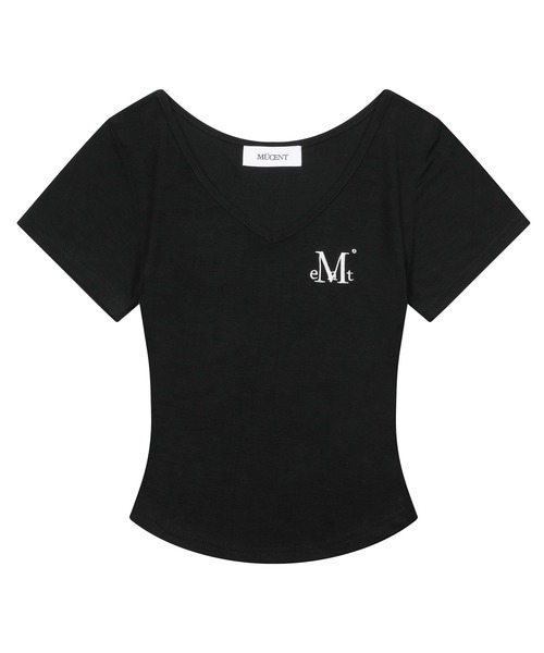MUCENT(ムセント)の「MUCENT/ONYXロゴT(Tシャツ/カットソー・レディース・ブラック/チャコール/ホワイト・FREE)」の2枚目の写真
