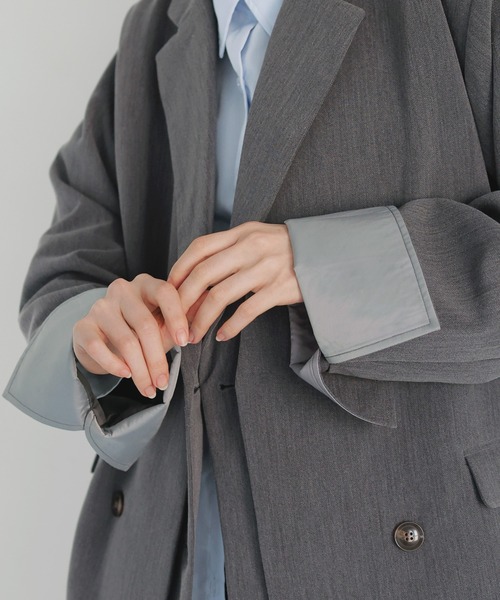 LIAN（リアン）の「レイヤードデザインテーラードジャケット（テーラードジャケット・レディース・チャコールグレー/ブラック/グレイッシュベージュ/モカ/ブラウン・FREE）」の19枚目の写真