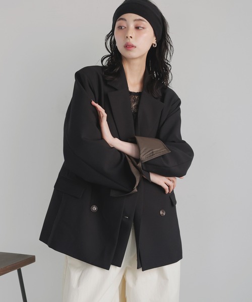 リボンテーラードジャケット lallana【タグ付き】 リボンテーラード