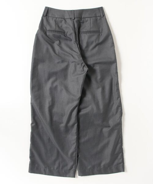 LOSCa（ロスカ）の「サイドタックワイドパンツ（スラックス・レディース・カーキ/グレー・M/S）」の4枚目の写真
