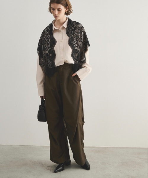 パンツ XL selleglant｜セレグランテ】SIDE ZIP WIDE SLACKS PANTS/サイド