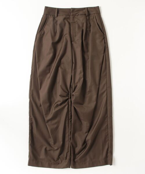LOSCa（ロスカ）の「サイドタックワイドパンツ（スラックス・レディース・カーキ/グレー・M/S）」の3枚目の写真