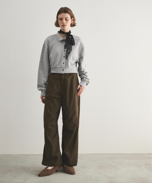 LOSCa（ロスカ）の「サイドタックワイドパンツ（スラックス・レディース・カーキ/グレー・M/S）」の18枚目の写真