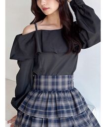 RESEXXY | アシンメトリーラッフルブラウス(シャツ/ブラウス)