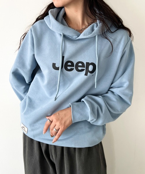 JEEP принт Big Hood T‑shirt — Prince Pull‑Over Parker с логотипом (WEB限定 для Японии)