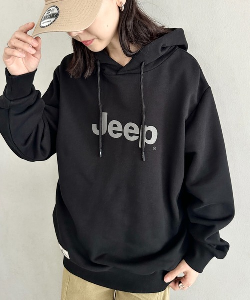 JEEP（ジープ）の「【日本未発売/WEB限定】JEEP(ジープ)/プリント プルオーバー パーカー フーディ/Big Hood T-shirt（パーカー・レディース・ホワイト/ブラウン/スカイブルー/ブラック/ベージュ・XL/M/S/L）」の2枚目の写真