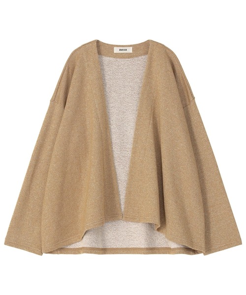 ZUCCa(ズッカ)の「ラメスウェット / カーディガン / S(カーディガン/ボレロ・レディース・ベージュ/グレー・M size)」の2枚目の写真
