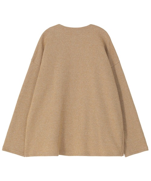 ZUCCa(ズッカ)の「ラメスウェット / カーディガン / S(カーディガン/ボレロ・レディース・ベージュ/グレー・M size)」の6枚目の写真